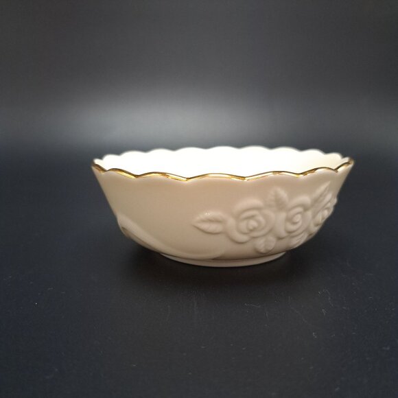 Lenox Rosebud Collection All Purpose Bowl Gold Trim Floral Decorative - Picture 6 of 10